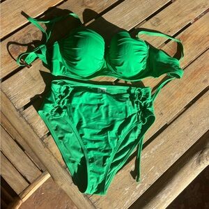 Shade and Shore Green Bikini Set